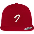 thumbnail image 1 of Trendy Apparel Shop Letter I Brushed Script Embroidered Flat Bill Snapback Baseball Cap - Red, 1 of 2