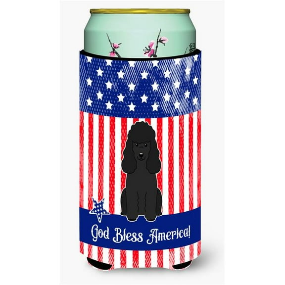 Carolines Treasures BB3066TBC Patriotic USA Poodle Black Tall Boy Beverage Insulator Hugger