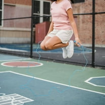 DINHEAROM 1Pack Blue Skipping Rope for Kids Boys Girls Home Workouts 9.8ft Long