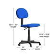 thumbnail image 4 of Flash Furniture Harry Mesh Low Back Office Chair with Casters, 150 lb, Royal Blue, 4 of 9