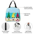 thumbnail image 3 of Rateoe Gnomes On The Beach Pattern Insulated Lunch Bag with Thick Aluminum Foil Lunch Tote Bag with Front Pocket for Men and Women, Ideal for Work, School, Picnics, and Travel, 3 of 5