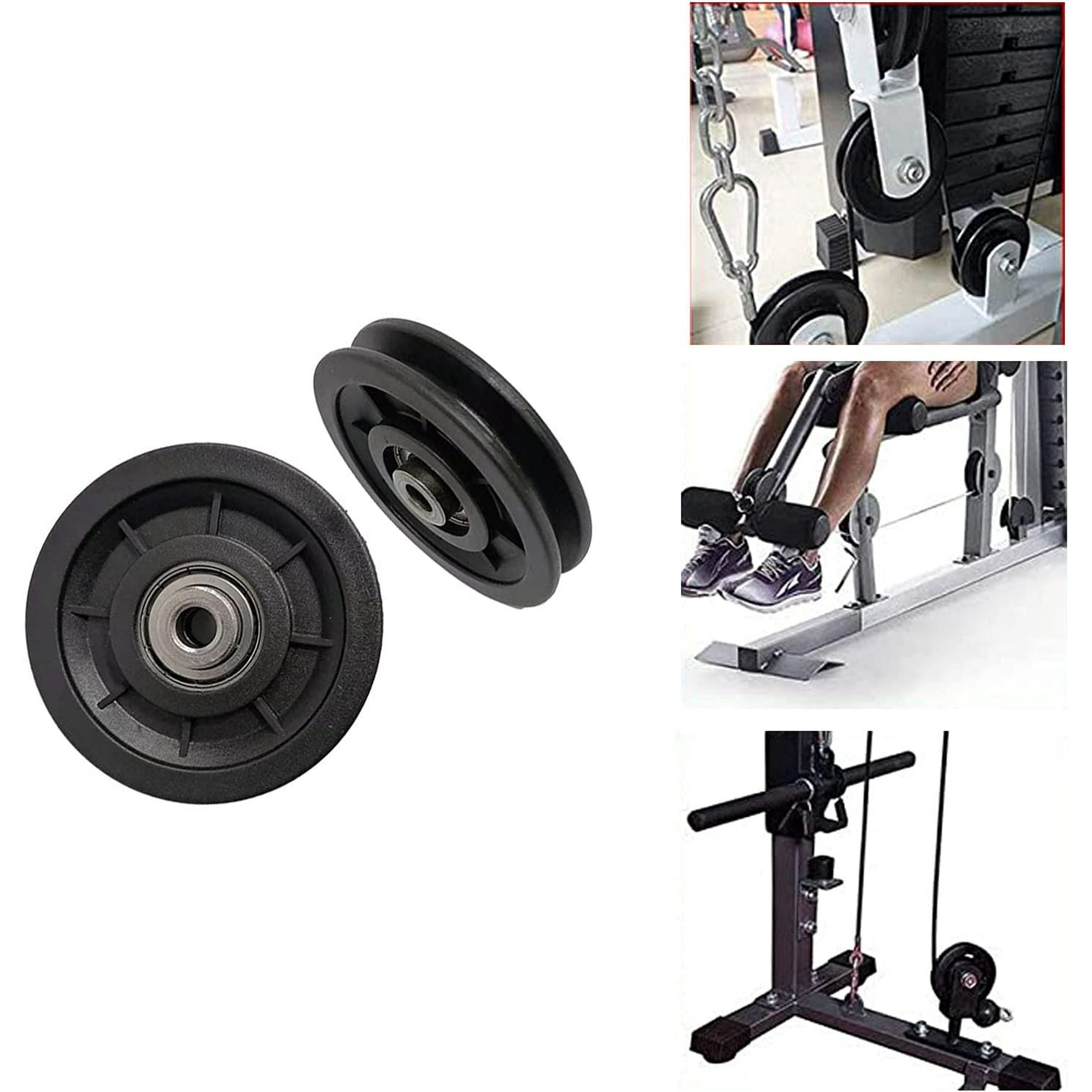 2pcs black pulley bearing gym equipment parts bearing for fitness equipment spare parts DIY accessories