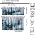 thumbnail image 5 of Marble Texture Valances Set for Kitchen, Blue White and Gold Abstract Marble Home Decor Rod Pocket Window Drapes for Kitchen Living Room Dining Room Office 52x18 Inch + 27x36 Inch X 2, 5 of 5