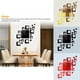 thumbnail image 5 of Matsuzay Reloj de pared 3D, pegatinas de espejo para pared, relojes de pared DIY creativos, pegatina artística extraíble, decoración del hogar, Decoración del hogar Rojo Matsuzay HA004336-01, 5 of 6