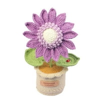 Yonrjhukm Handmade Crochet Sunflower, Large Knitted Artificial Flower Bouquet for Home and Office Decoration, Ideal Gift for Women, Teachers, Weddings, Birthdays, and More