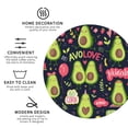 thumbnail image 3 of Naloa Avocado Love Leather Coasters for Drinks, Durable Drink Coasters 4 Set for Tabletop Protection, Luxurious Home Décor and Housewarming Gift ( {designName})Round Shape, 3 of 6
