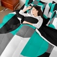 thumbnail image 4 of Castle Fairy Abstract Minimalist 7-Piece Bedding Comforter Set for Teens Girls Boys,Geometric Semicircle King Bedding Sets,Vintage Aesthetic Ultra Soft Bed Sheets,Super Cozy Room Decor, 4 of 8