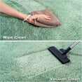 thumbnail image 7 of Socofuz Round Fluffy Rugs for Bedroom, Non-Slip Cute Soft Shaggy Carpet For Living Room, 6'x6' Mint Green, 7 of 7
