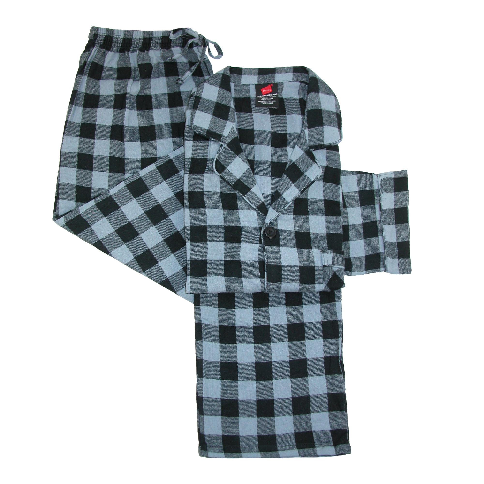 Hanes Men's Cotton Flannel Pajama Set