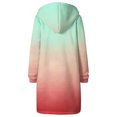 thumbnail image 4 of HBYJLZYG Hoodies Cardigans Sweaters Gradient Sweatshirt Jacket Long Coat, Women Loose Long Sleeve Hoodie Tops Winter Coats For Women, 4 of 5