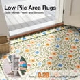 thumbnail image 4 of Washable Area Rugs for Living Room, Curtilage 6'x9' Non-Slip Boho Floral Indoor Rugs, Soft Low Pile Stain Resistant Carpet for Bedroom, Office, 4 of 10
