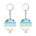 thumbnail image 2 of Naloa Starfish in Beach Print Round Keychain Keychain Key Ring, Key Tag, Key Chain Bulk for Gift Accessories (Round), 2 of 7
