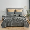 thumbnail image 2 of JML Soft Fleece Bed Blanket With Satin Trim, Queen 90"x90", Dark Grey, 2 of 5