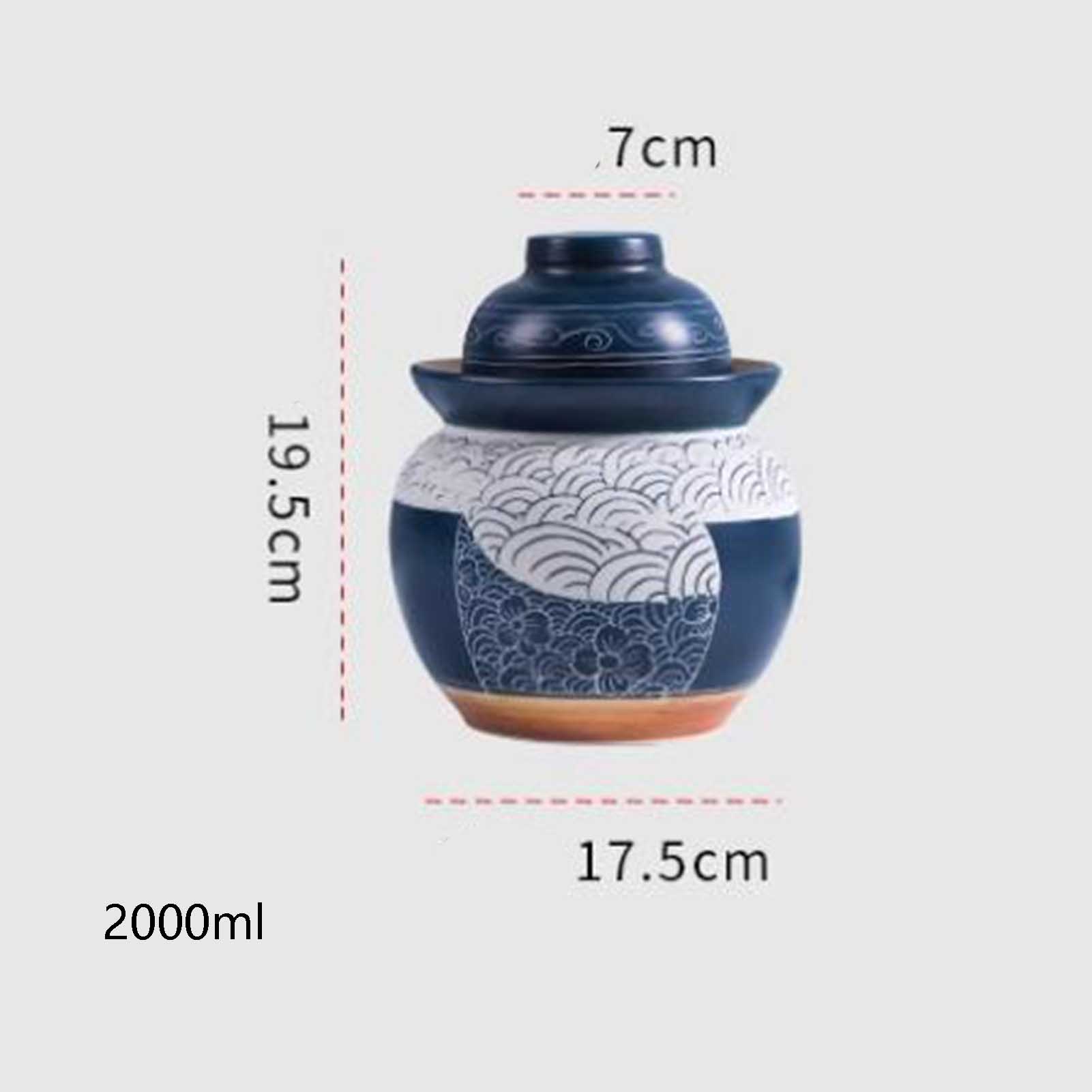 Ceramic Kimchi Jar, Chinese Ceramic Jam Jelly, Coffee Can Set for Food Kimchi Container