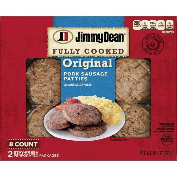 Jimmy Dean® Fully Cooked Original Pork Sausage Patties, 8 Count
