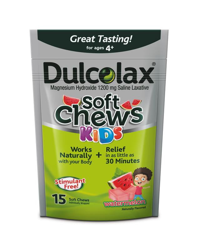 Dulcolax Kids Soft Chews Constipation Relief Chewables, 15 Ct