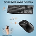 thumbnail image 5 of Wireless Keyboard and Mouse Combo, memzuoix 2.4G Full Size Keys Ergonomic Silent Keyboard and 1400DPI Ergonomic Mouse for Windows, Mac OS Desktop/Laptop/PC, Black, 5 of 8