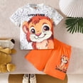 thumbnail image 2 of dmqupv Boys' Clothing Sets Boys Clothes Summer Short Sleeve Top & Shorts Set 2 Piece Casual Outfit Orange,4-5 Years, 2 of 7