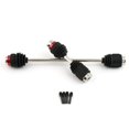 thumbnail image 2 of Black Steel Center Driveshaft CVD 8655R with Dust Boot - 2-Pack Upgrade Parts for Traxxas E-Revo 2.0 1/10 RC Car Replacement (Front & Rear Included), 2 of 7