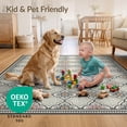 thumbnail image 4 of ODIKA 8'x10' Ultra-Soft Area Rug, Aesthetic Boho Decorative Motif Delicate Dotted Bathroom Printed None Washable, Bare feet friendly, Silk-Touch for Bedroom, Under Sectional, 4 of 7