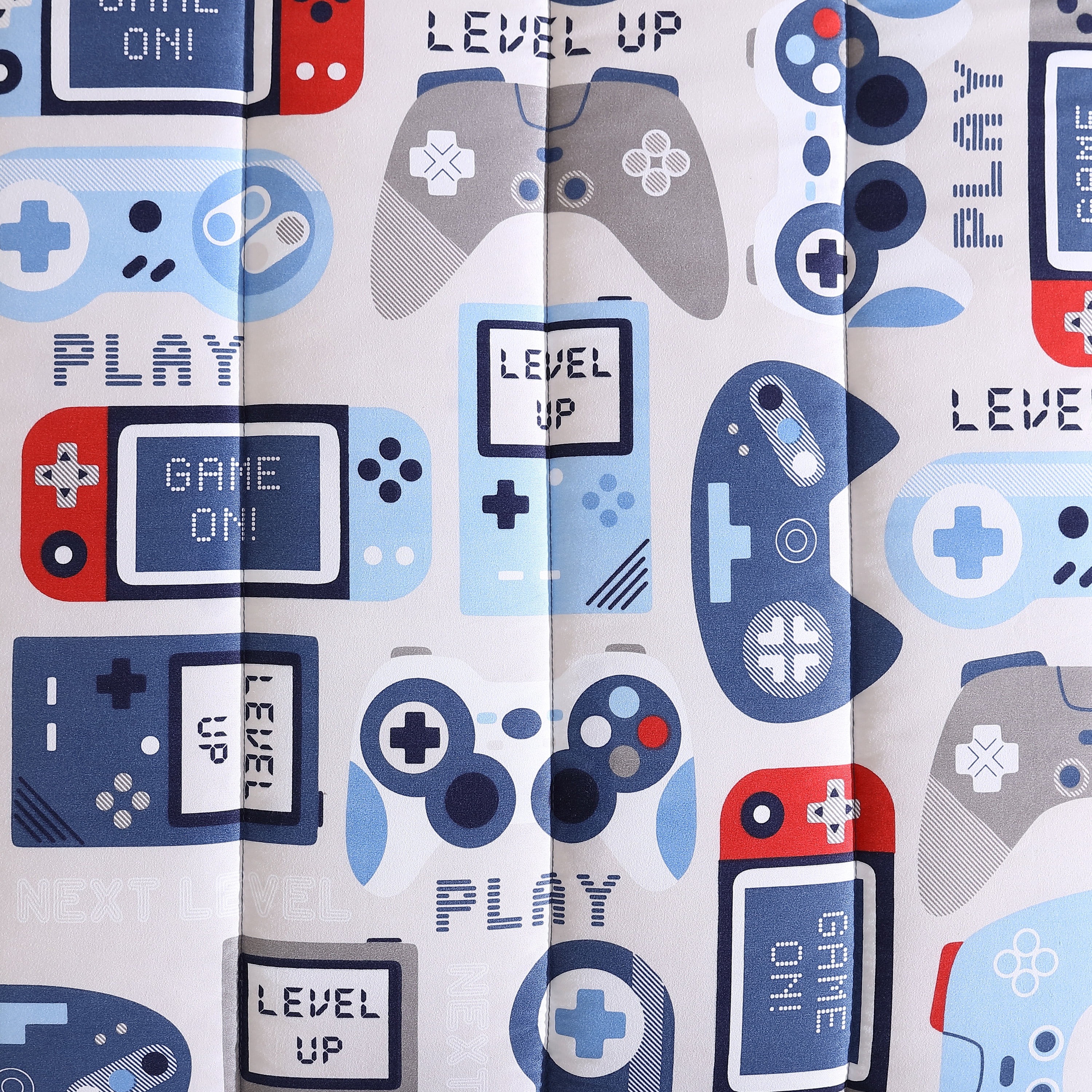 Gamer Blue Grey 3-Piece Ultra Soft Microfiber Comforter Set - Full