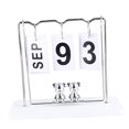 thumbnail image 3 of Calendrier en Bois et Métal Réutilisable pour Bureau Dortoir Blanc, 3 of 5
