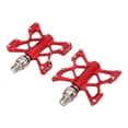 thumbnail image 2 of Bike Bearing Pedals, Flat Edge Anodized Bike Pedal Hollowed Aluminum Alloy CNC Cutting Waterproof  For Mountain Bikes For Folding Bikes ANGGREK Rojo, 2 of 8