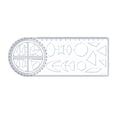thumbnail image 3 of Plantilla de dibujo, regla geométrica multifuncional, plantillas matemáticas, papelería estilo B, 3 of 9