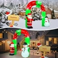 thumbnail image 6 of Lookfly 8FT Christmas Inflatable Archway,Christmas Blow Up Yard Decorations with Santa Claus and Snowman,Outdoor Christmas Decorations with Bow LED Lights, 6 of 8