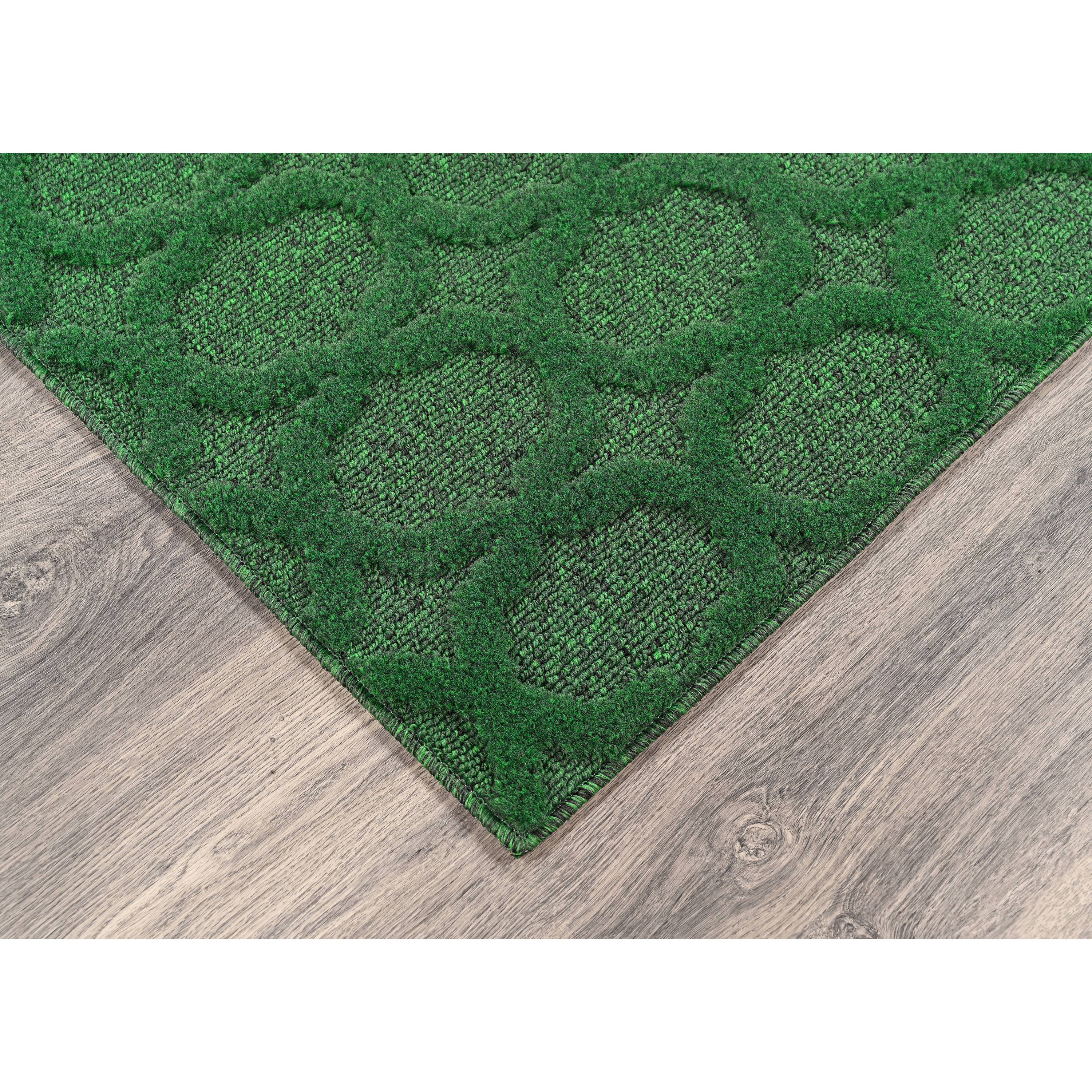Garland Rug Garden Trellis Polypropylene Green Square Indoor/Outdoor Area Rug, 6' x 6'