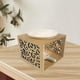 thumbnail image 5 of Portavelas de madera para velas de té, quemador de aceite esencial de madera, cera de vela aromática derretida Patrón de flores, 5 of 8