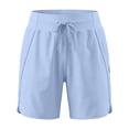 thumbnail image 4 of Women's Active 7 Inseam Athletic Long Running High Wasistband Shorts, Fast-Drying Lightweight Shorts with Pocket, 4 of 4
