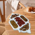 thumbnail image 1 of Bandeja de madera para servir frutas, bandeja decorativa para , plato de postre para aperitivos y dulces, para mesa de Festival y vacaciones Blanco, 1 of 8