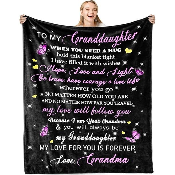 LHSHID Granddaughter Gifts From Grandma Graduation Gifts For Granddaughter Granddaughter Graduation Gifts Granddaughter Gifts For Graduation Christmas Birthday Blanket 40"x50"