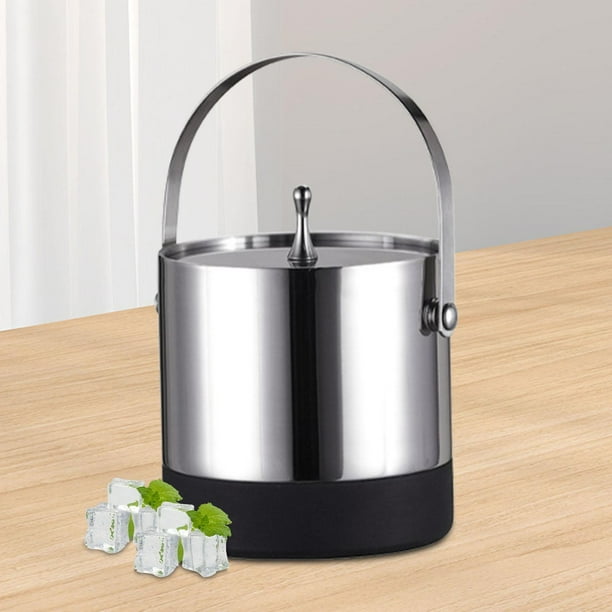 Cubo de hielo con aislamiento de doble pared perfecl para enfriar bebidas 14cmx17cm