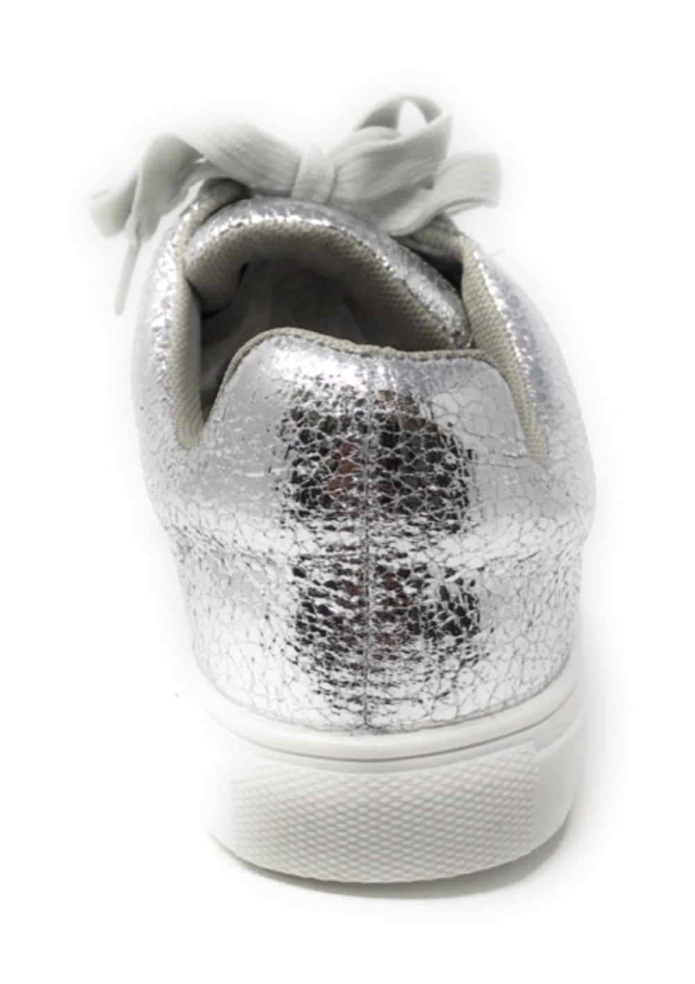 Forever Young Women's Metallic Textured Lace up Sneakers