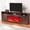 Brown, variant on YOKWOK 85" Fireplace TV Stand for TVs up to 90", Wooden Media Console with Storage Space, Built-in 47.2" Electric Fireplace, Remote Control Use, 500W/750W Settings, Timer Function, Brown