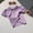 Purple, variant on Liyamei Girls Tops, Kids Summer Blouse, Short Sleeve with Bow and Lapel Collar Cute for Toddler Pink Size 3-4 Years