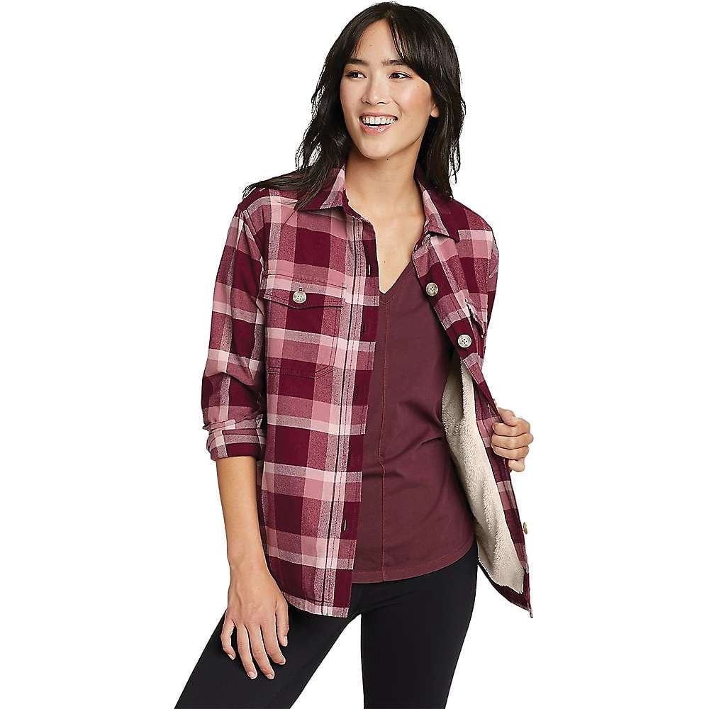 womens sherpa shirt jacket