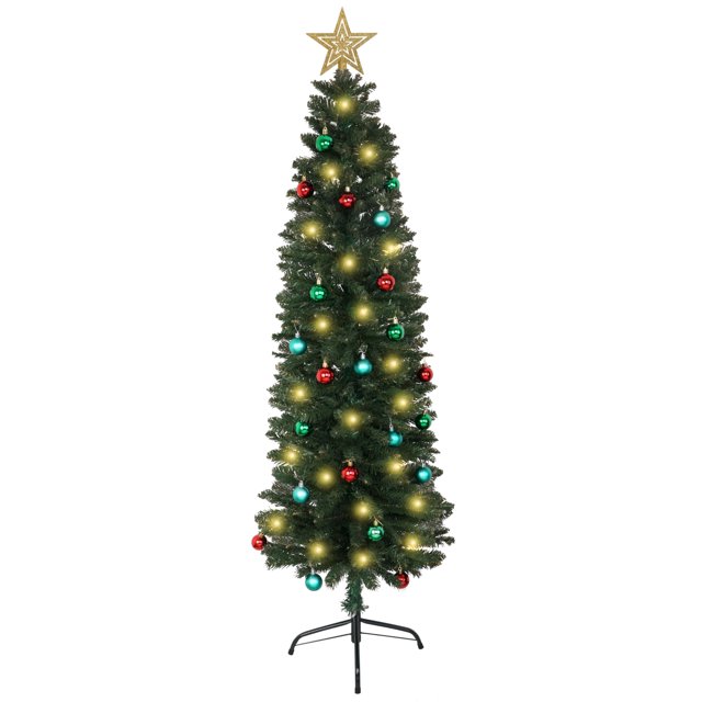 Lápiz delgado verde Christmas Tree XmasExp de 1,5 m con luces LED