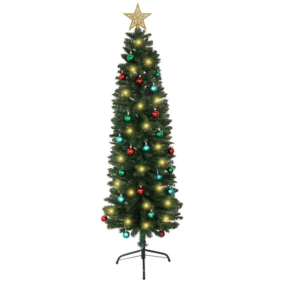 Lápiz delgado verde Christmas Tree XmasExp de 1,5 m con luces LED