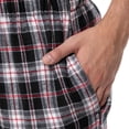 thumbnail image 3 of Pantalón de pijama Fruit of the Loom de franela tejida con hilo para hombre, negro, 3 of 5