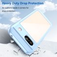 thumbnail image 4 of Allytech for Google Pixel 7A Clear Case, Hybrid Rugged Anti-Yellow Shockproof Hard Shell Back Cover Phone Case for Google Pixel 7A, Blue, 4 of 8