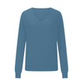 thumbnail image 5 of Snorda Womens Sweater V Neck Solid Soft Knit Sweater Long Sleeve Slim Fits Basic Pullover Casual Loose Lightweight Comfy Top for Fall Winter Daily Wear, 5 of 6