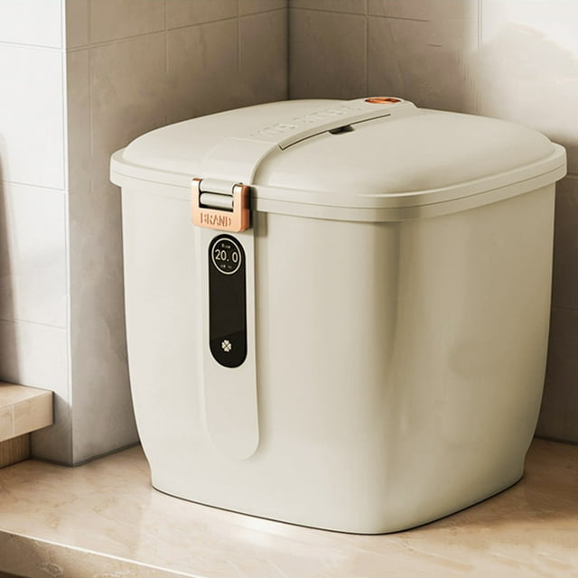 EGNMCR Airtight Rice Dispenser Cover Rice Bucket For Cereal Grain Flour Rice Beans Pet Food CountertopLarge Rice Storage Container With Lid Proof Household Cereal Rice Storage