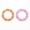 Orange Pink, variant on Oodles 2-Piece Durable Rubber Twisted Ring Dog Toy Variety pack, Purple and Blue, One Size