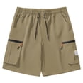 thumbnail image 4 of Cargo Shorts for Men Summer, Men's Loose Fitting Athletic Casual Pants And Sportswear Pants, Yellow XS, 4 of 5