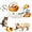 White, variant on Dog Feeder Puzzle Toy Duck, Anti-Slip Dog Treat Dispenser Toy Interactive, 2-in-1 Duck-Shaped Dogs Slow Feeder Puzzle Toys, IQ Training Feeders for Small Medium Dogs Cats (White)