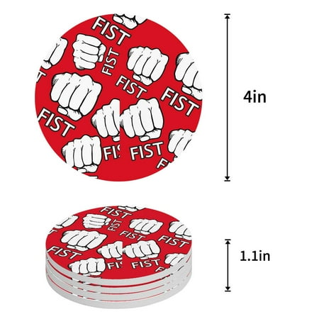 

ZHANZZK Tiger Set of 6 Round Coaster for Drinks Absorbent Ceramic Stone Coasters Cup Mat with Cork Base for Home Kitchen Room Coffee Table Bar Decor