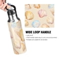thumbnail image 4 of Yayeee 20oz Insulated Water Bottle Double Wall Stainless Steel with Flip Straw Lid, Watercolor Seashell, 4 of 7